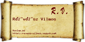 Révész Vilmos névjegykártya